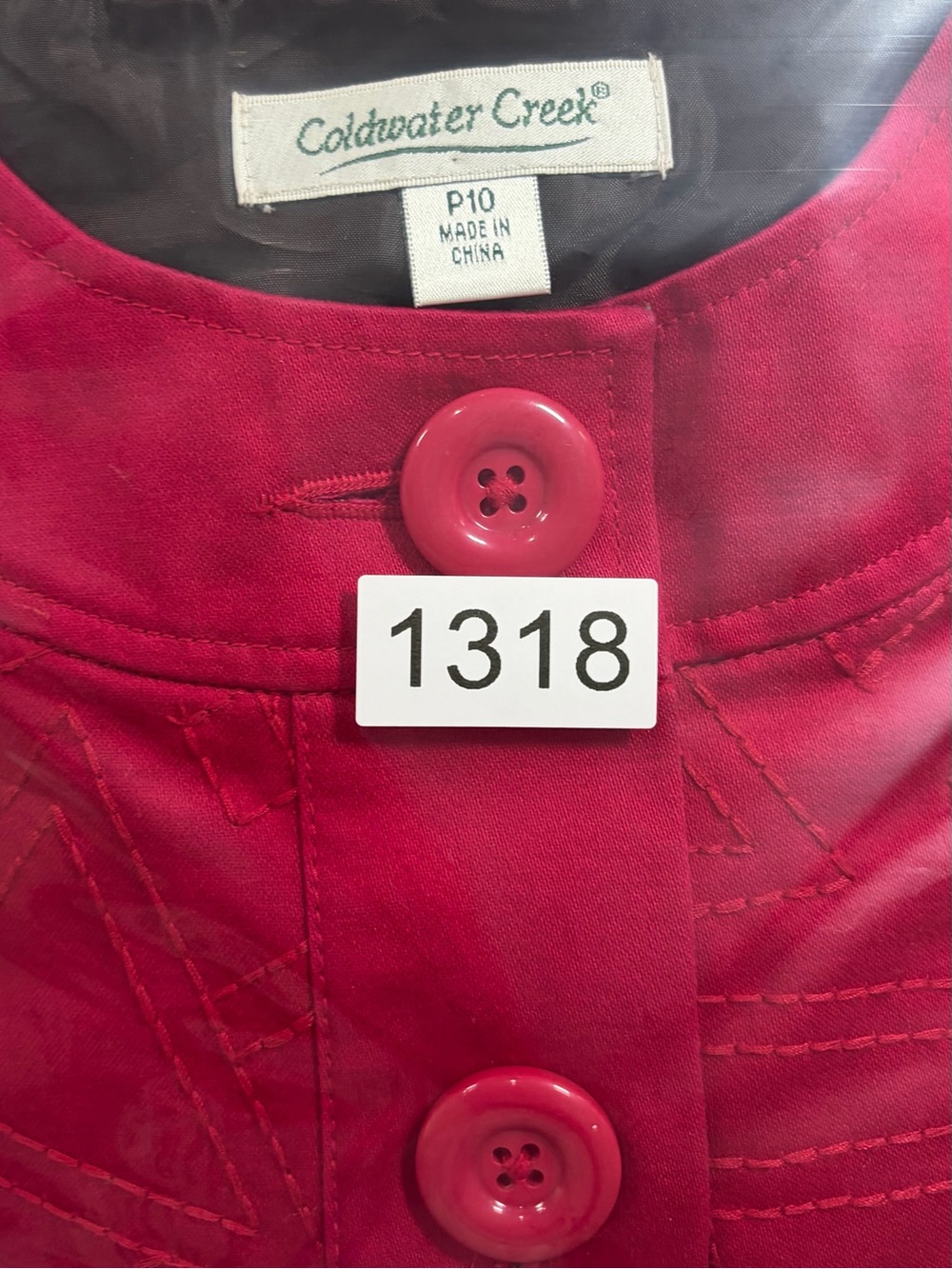 Coldwater Creek Raspberry Button-Front Blazer Jacket (10P) - Picture 7 of 7